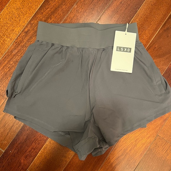 LSKD Women's Challenger 3" Lined Performance Short - Dark Storm - Size Small - Picture 1 of 3